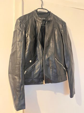 Blouse similicuir noir