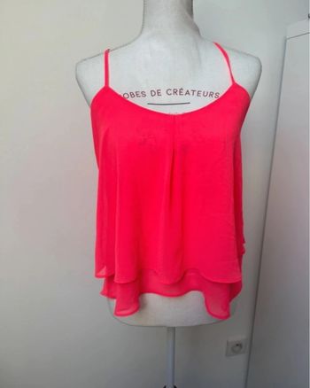 Débardeur rose fluo Bershka taille S ou 36