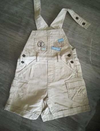 Salopette courte 6 mois garçon