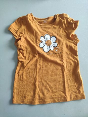 Tee shirt jaune moutarde 36 mois kiabi