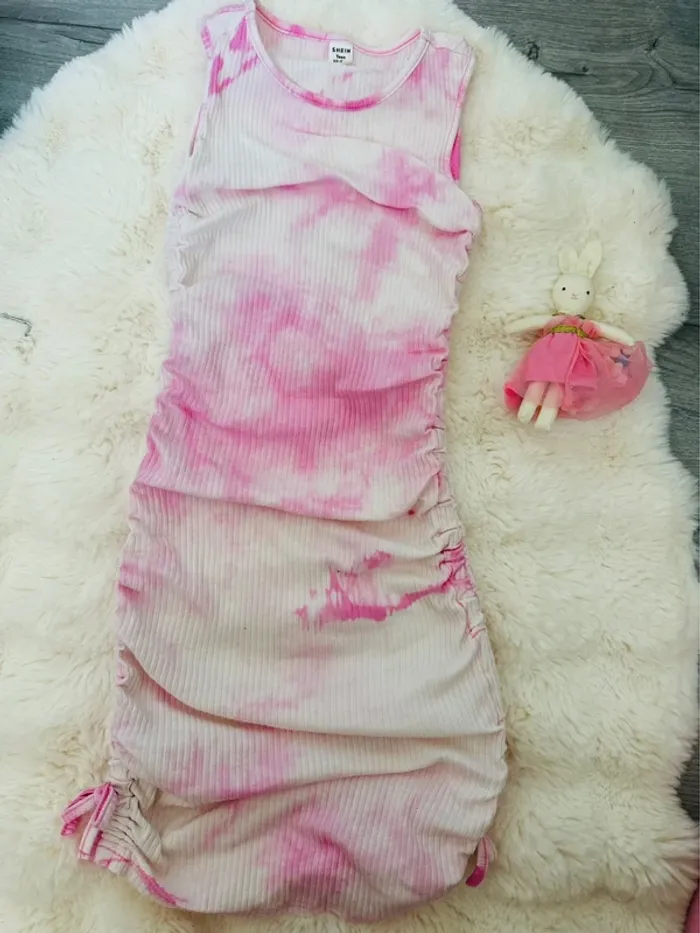 Robe coton côtelé délavé