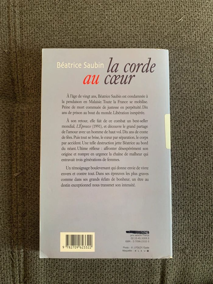 Livre la corde au cœur ( témoignage ) - photo numéro 2