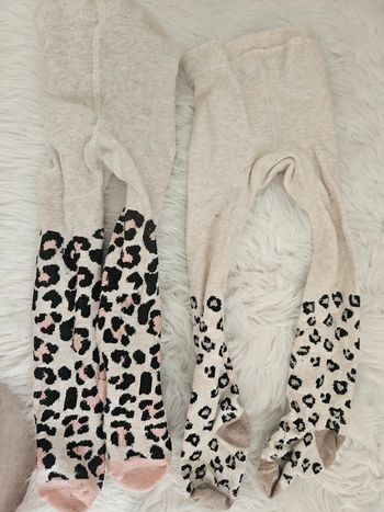 Lot 2 collants bébé motif léopard – Taille 86/92 (18-24 mois)