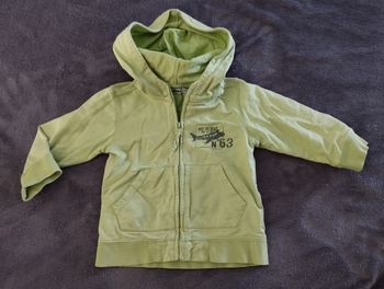 Veste zippée anis 18/24 mois