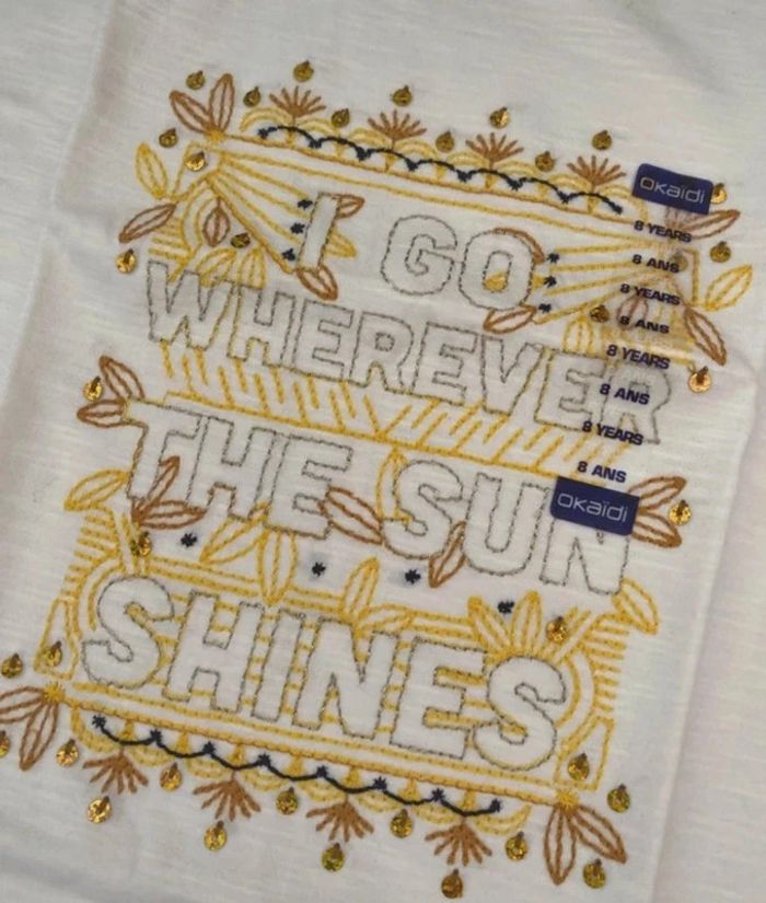 Tee shirt t-shirt Okaïdi, taille 8 ans, neuf - photo numéro 3