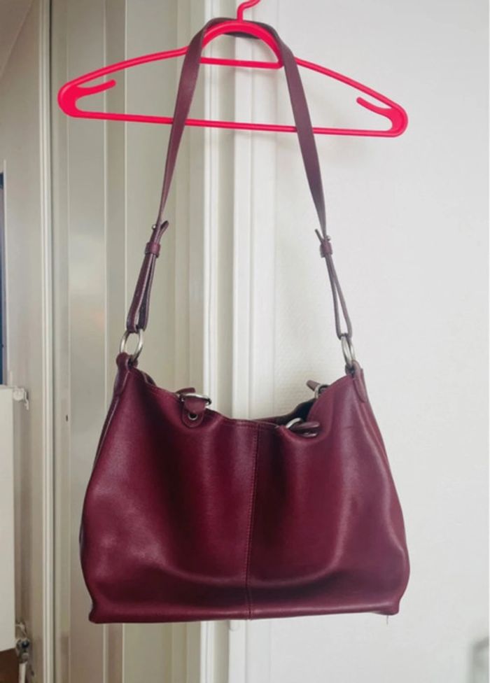 Sac/ sac bandoulière en croûte de cuir Sequoïa - photo numéro 3