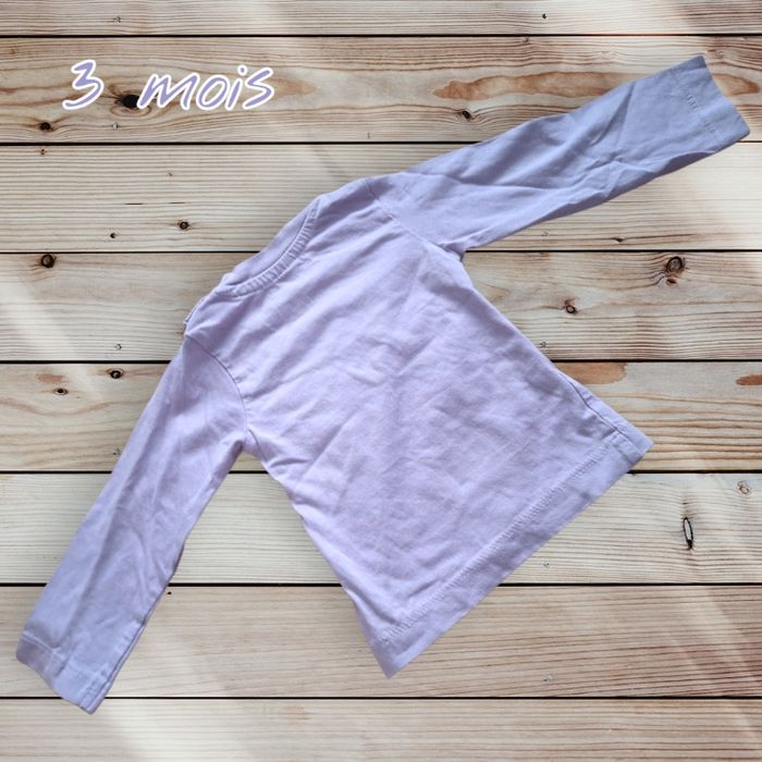👕 T-shirt bébé manches longues – 3 mois 🌸🍼 👕 - photo numéro 2