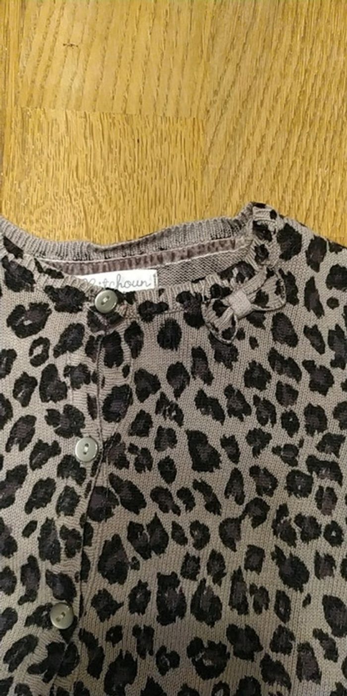 Gilet fin imprimé léopard 12 mois - photo numéro 2