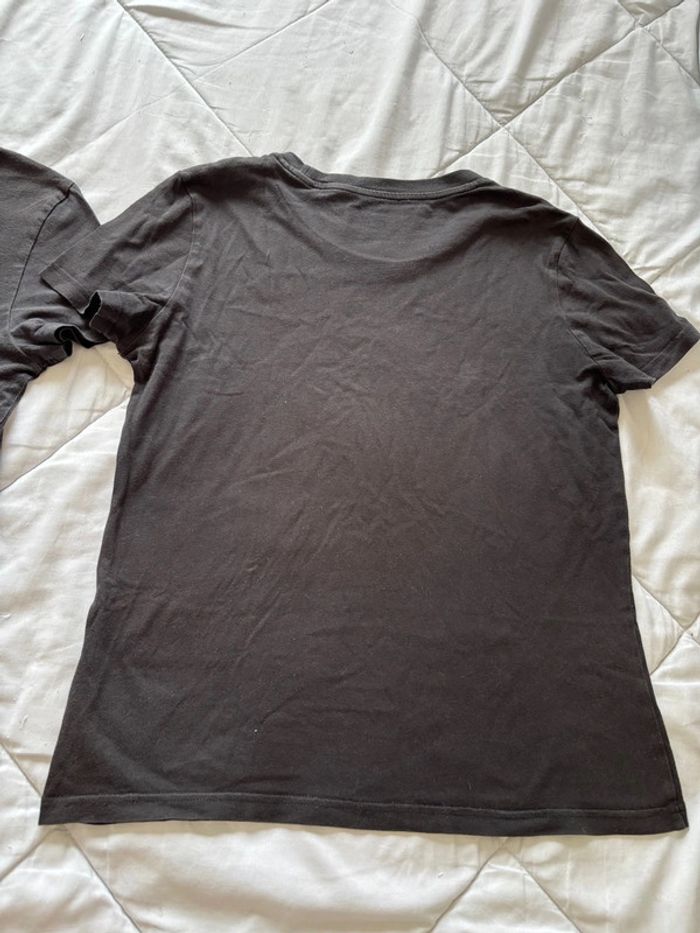 Lot 2 t-shirts Adidas femme S / 36 – noir logo blanc – coton - photo numéro 18