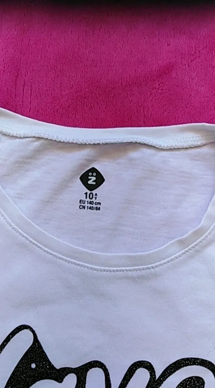 Tee shirt ML noir et blanc Z 10 ans - photo numéro 2