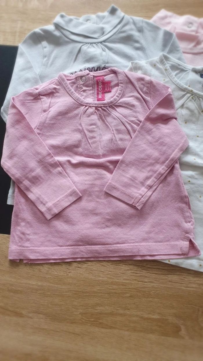 Lot de 5 tee-shirts manches longues 6 mois - photo numéro 3