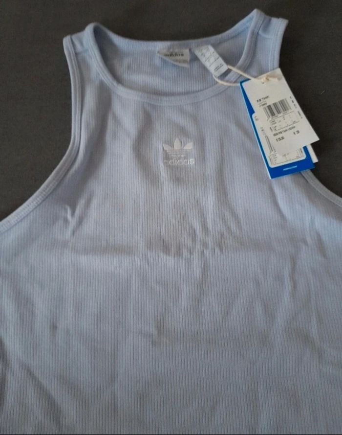 Débardeur adidas de couleur lila iolet taille l neuf - photo numéro 2