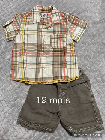 Ensemble garçon Petit Bateau 12 mois