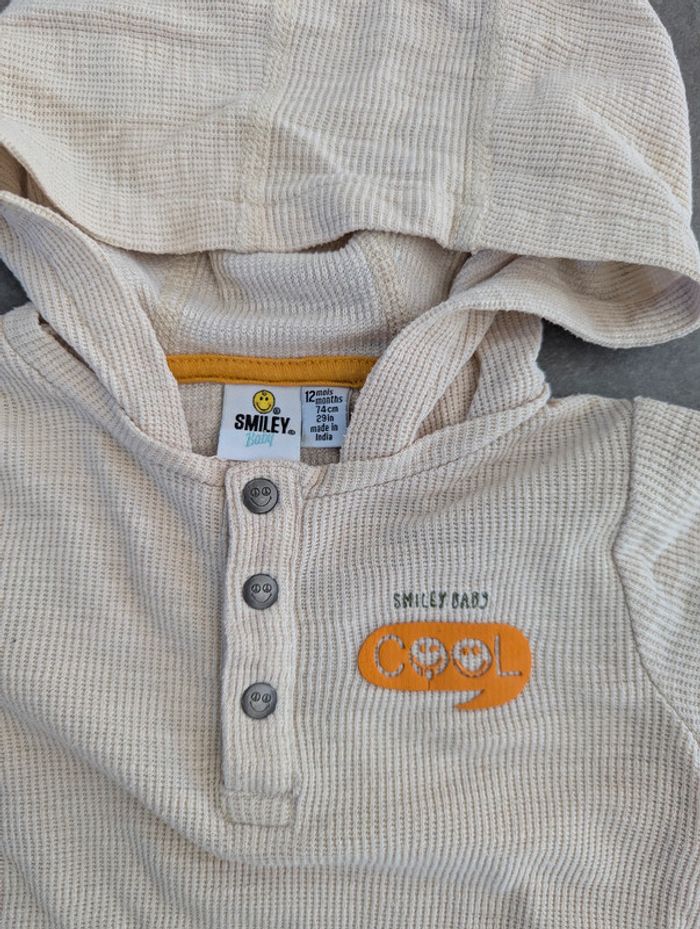 đ Lot 5 tee-shirts manches longues â 12 mois â Benetton, Vertbaudet, Orchestra, Smiley - TBE - photo numĂ©ro 12