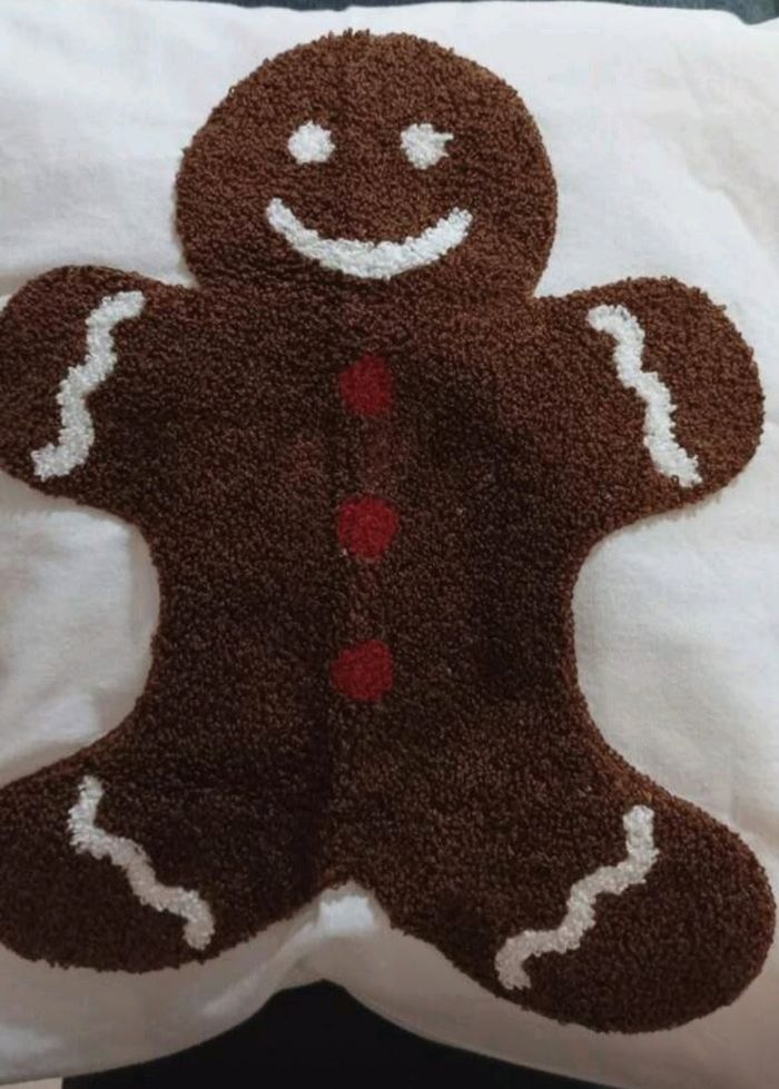 Housse de coussin Noël - Bonhomme Pain d'Epices - 45x45cm - Neuve - photo numéro 2