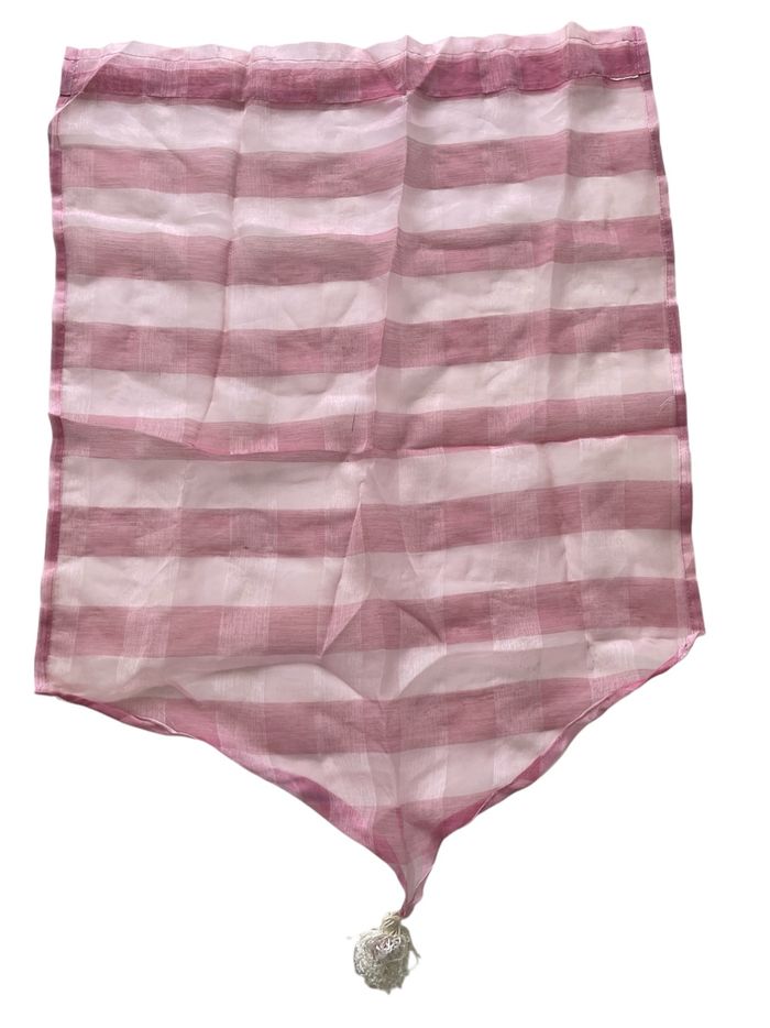 Paire de rideaux voilages rose 60x65 cm