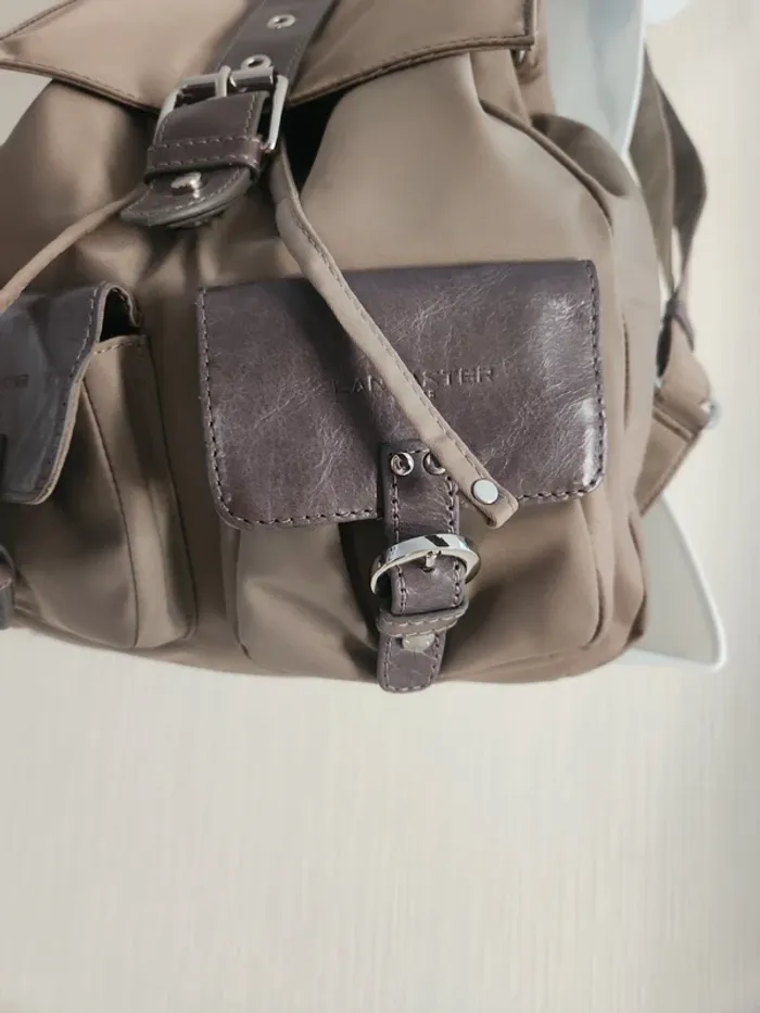 Sac à dos Lancaster gris beige - photo numéro 3