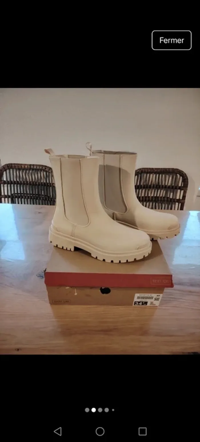 Bottines beige NEUVES - photo numéro 2