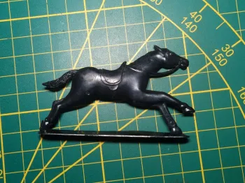 Figurine collection cheval horse noir black Bonux lessive vintage