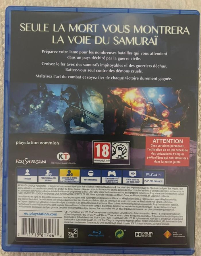 Jeux vidéo NIOH - PS4 - photo numéro 2