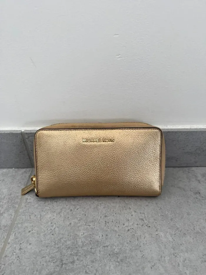 Portefeuille Michael Kors doré