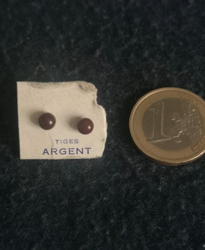 Puces d'oreilles en argent vintage - photo numéro 3