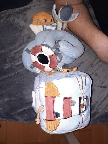 lots spirale thème marin et son cube assorti