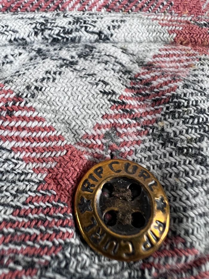 Chemise à Carreaux Rip Curl Grise et Orange Taille M - photo numéro 16