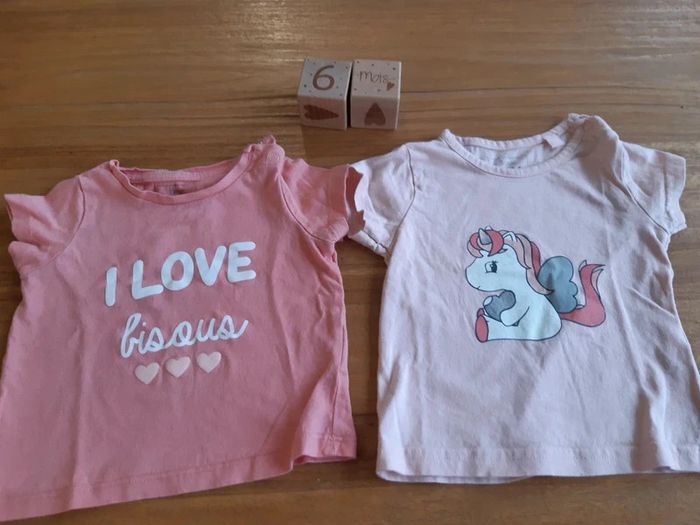 Lot 2 maillots MC - 6 mois