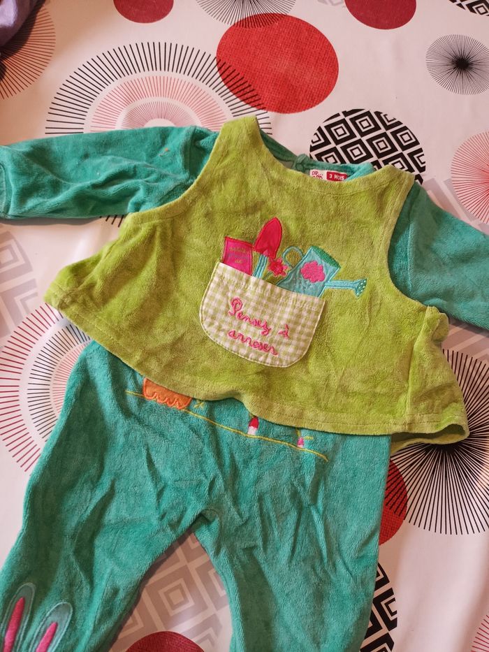 Lot 3 pyjamas costume Dpam taille 3 mois 👧 - photo numéro 9