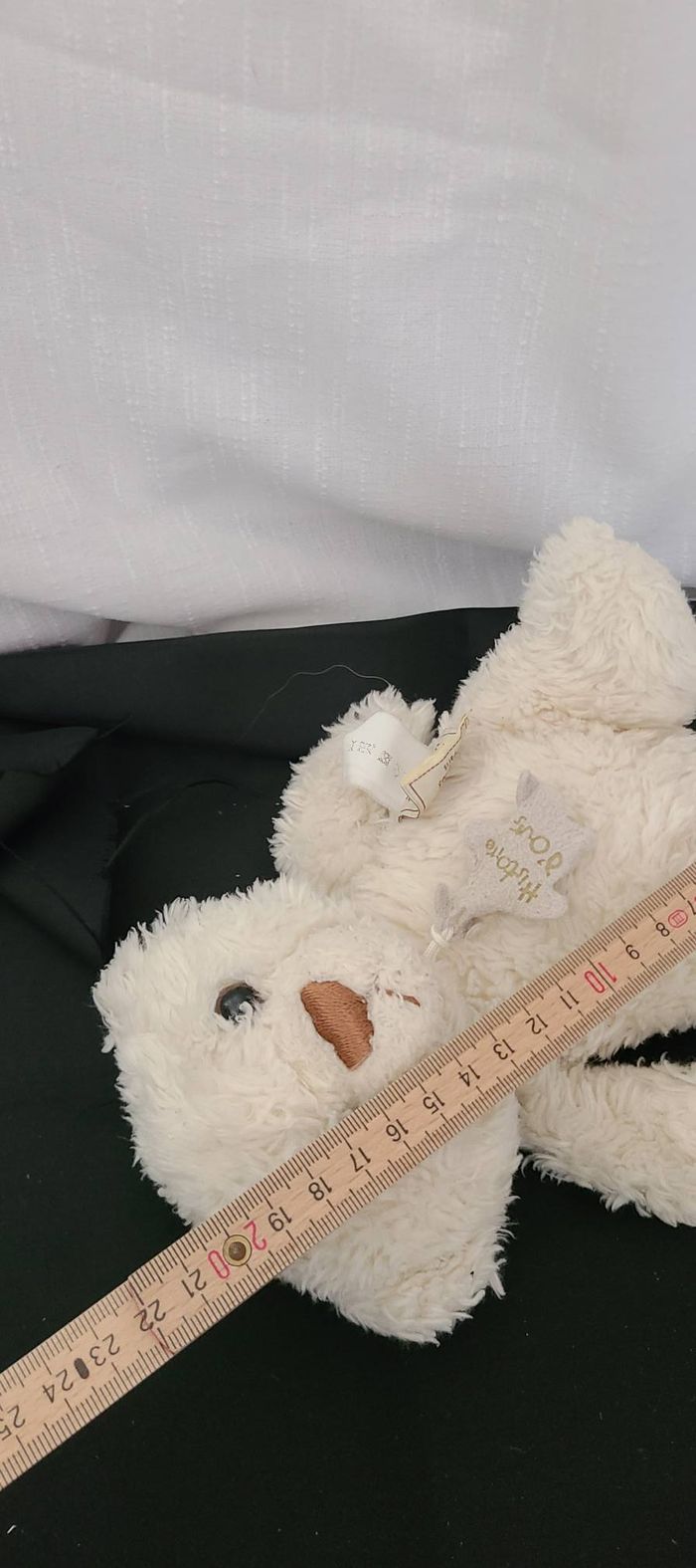 Doudou ours HISTOIRE D'OURS Câlin blanc ivoire - photo numéro 4
