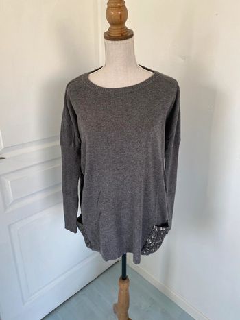 Pull gris vintage love