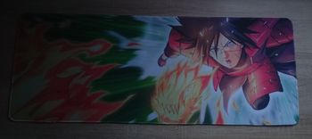 Tapis clavier gaming Madara Uchiha Naruto Manga Rouge/Vert - Taille XXL