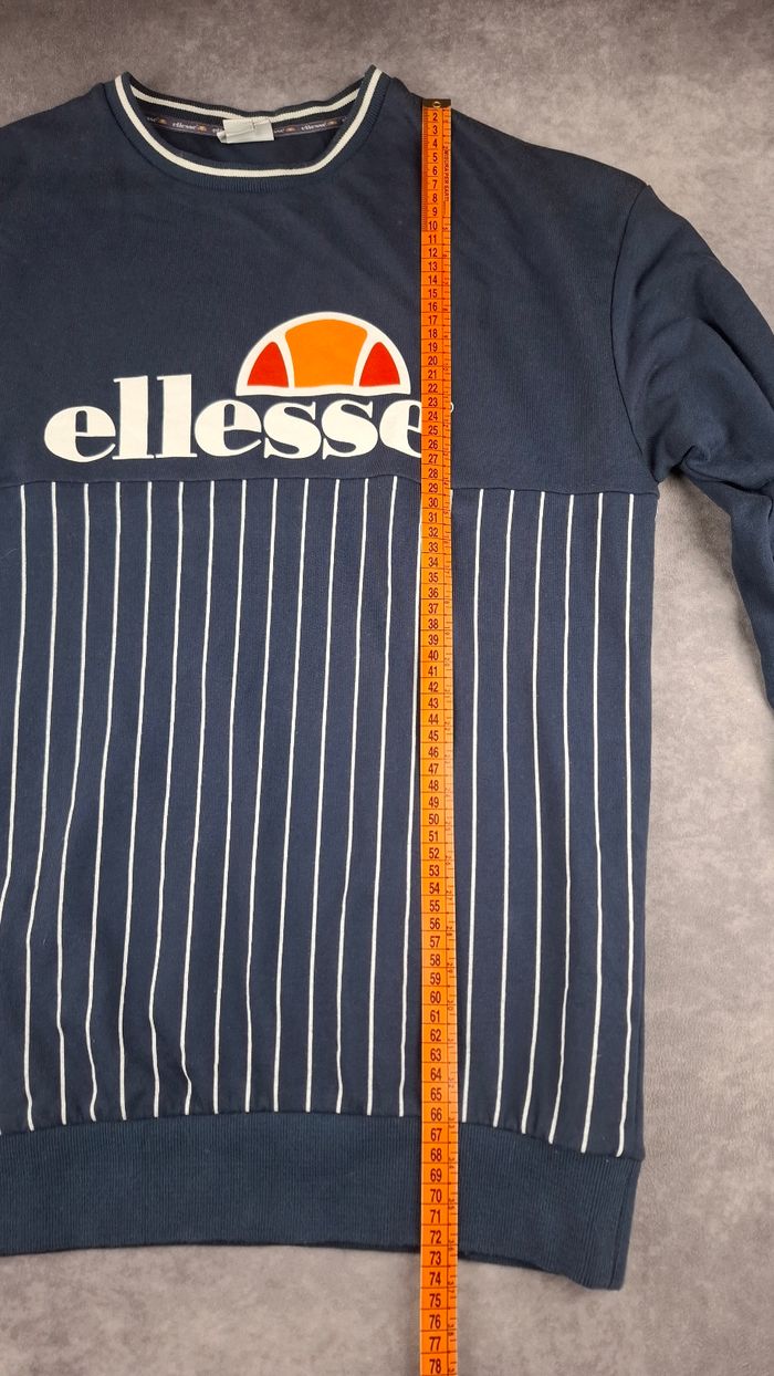 Sweat Ellesse Heritage Bleu Marine à Rayures - Taille M - Très bon état - photo numéro 8