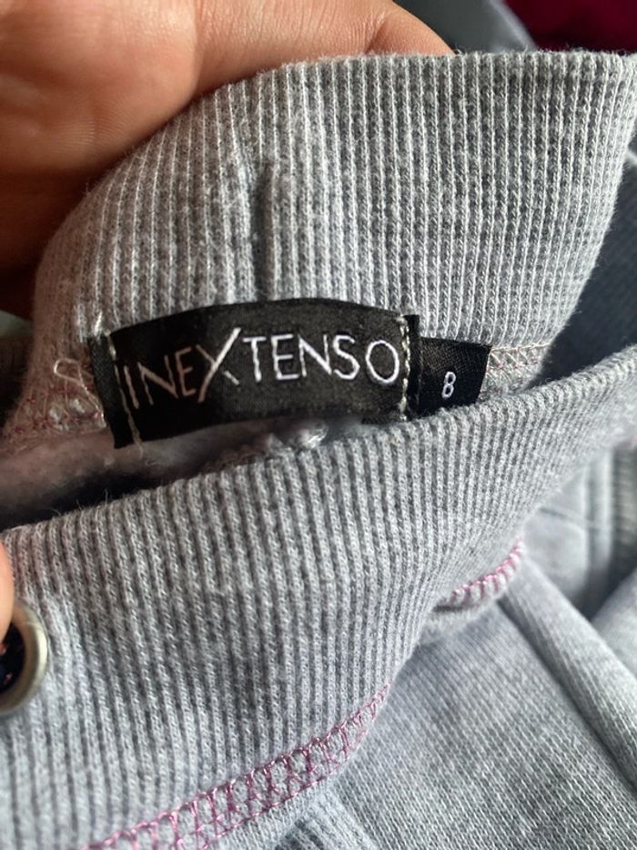 ensemble de survêtement gris et rose pour enfants fille, taille 10 et huit ans inextenso - photo numéro 4