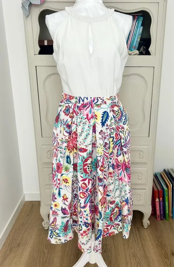 Superbe petite robe blanc et colorée chic et élégante Nafnaf taille 36 , S , 1 - photo numéro 5