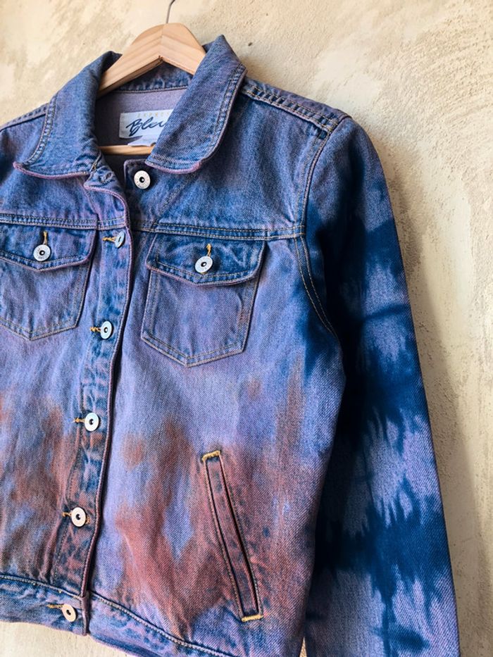 Veste en jean tie and dye M - photo numéro 3