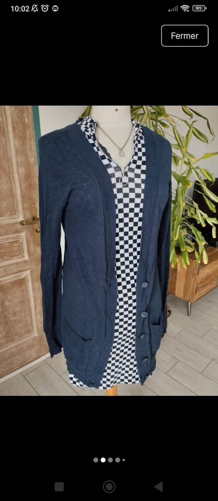 Gilet long bleu 💙 - photo numéro 3