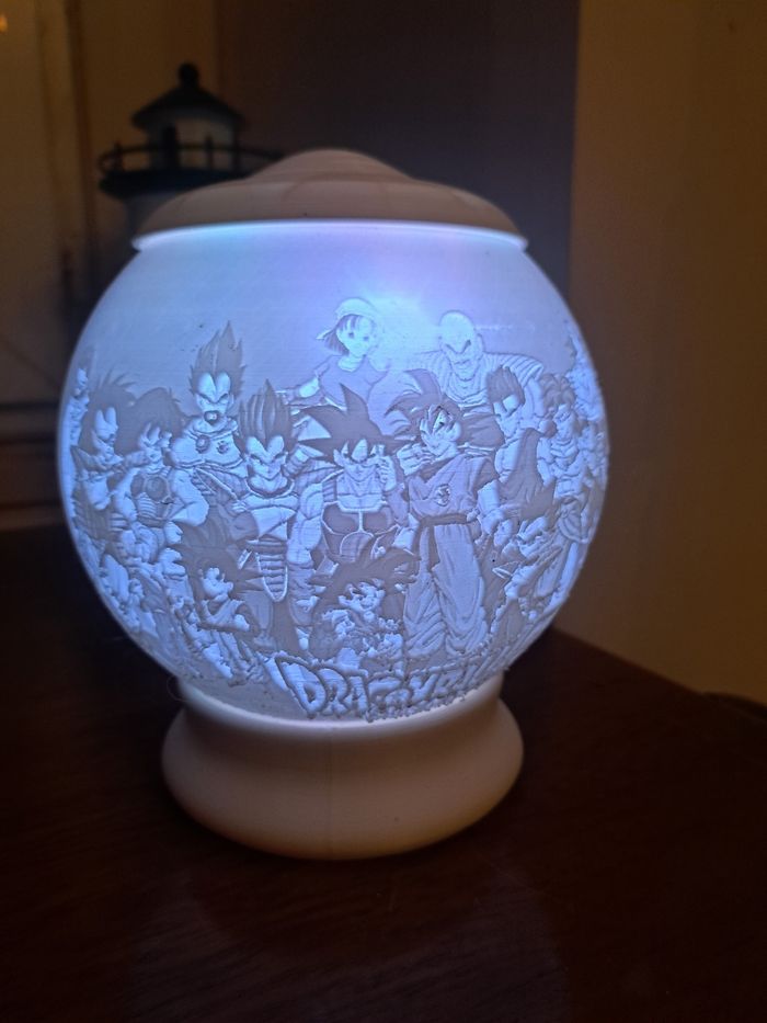 Veilleuse boule en lithophanie - photo numéro 2