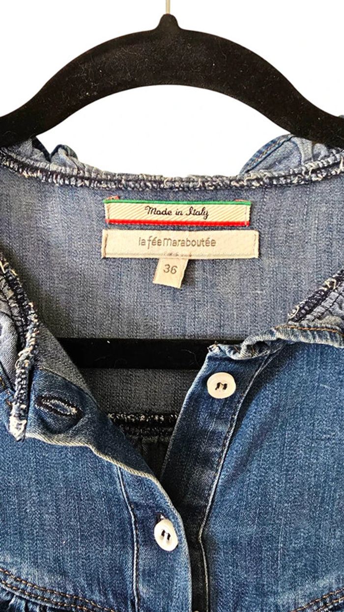 chemise 'La Fée Maraboutée' bleu taille 36 - photo numéro 4