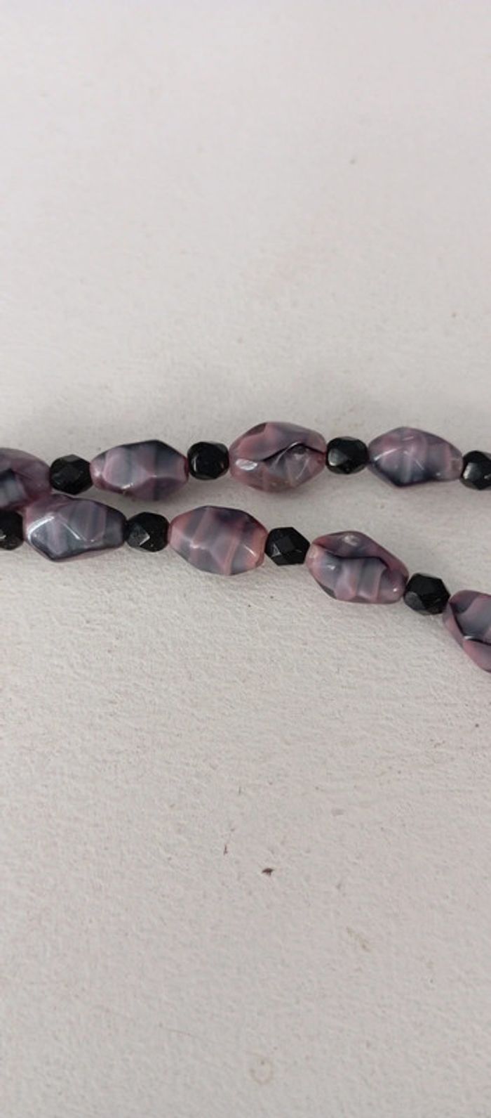 Parure collier bracelet purple en pierre - photo numéro 8