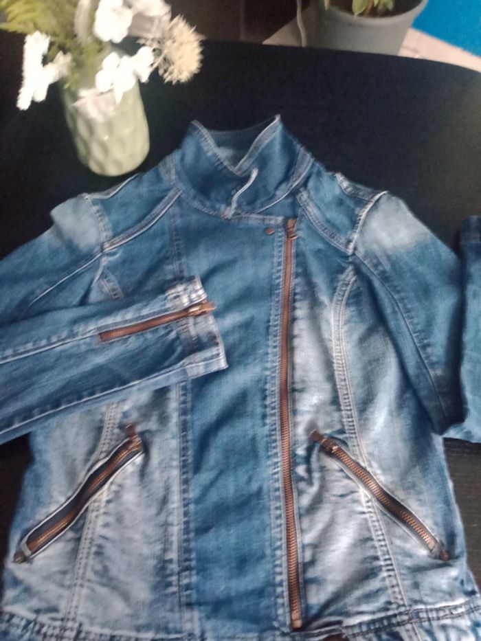 Veste en jeans esprit taille L - photo numéro 2