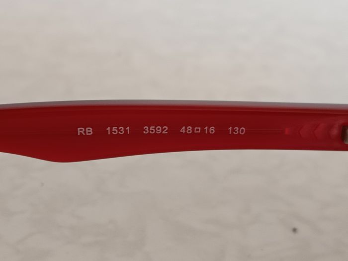 Monture Lunette Optique Ray Ban Rouge RB 1531 col 3592 Junior taille 48/16 - 130 - photo numéro 4