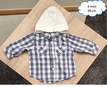 Chemise manches longues 3 mois - 60 cm