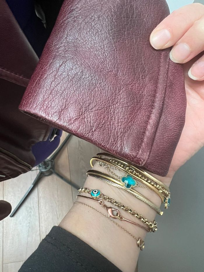 Veste en cuir motard Maje - photo numéro 12