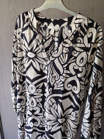 Robe chemise noire et blanche