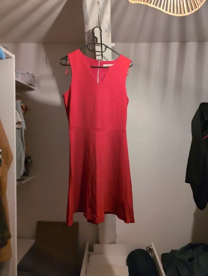 Robe d'été mi-saison camaïeu rouge