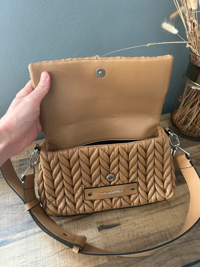 Sac bandoulière épaule Karl Lagerfeld Camel Neuf - photo numéro 6