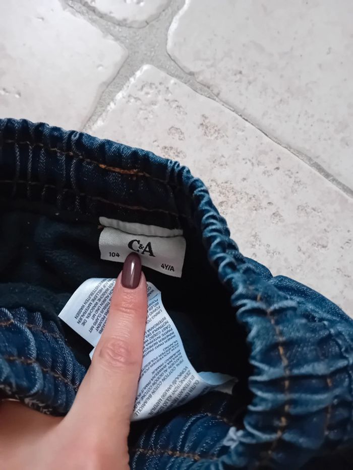 Pantalon jean doublé polaire - photo numéro 4