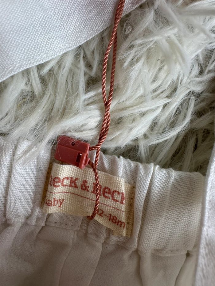 Short blanc à bretelle Neck & Neck taille 12-18 mois - photo numéro 4